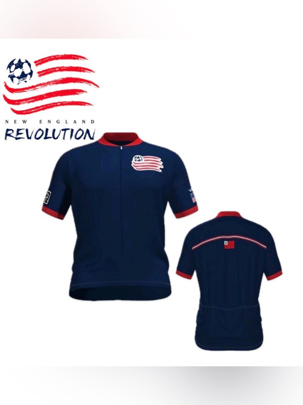 NWT [Vomax] New England Revolution MLS Primary Short Sleeve Jersey Women's S